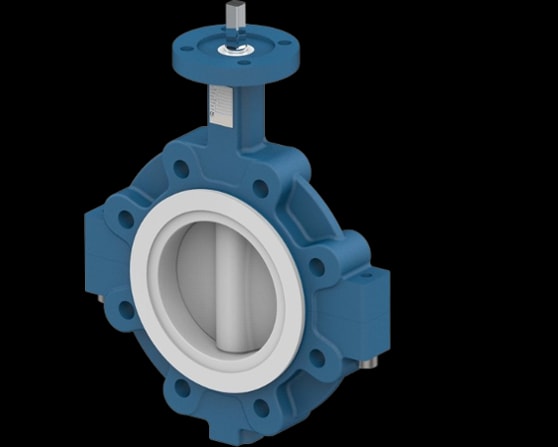 Dreiespjeldventil – Lug – PTFE-foret