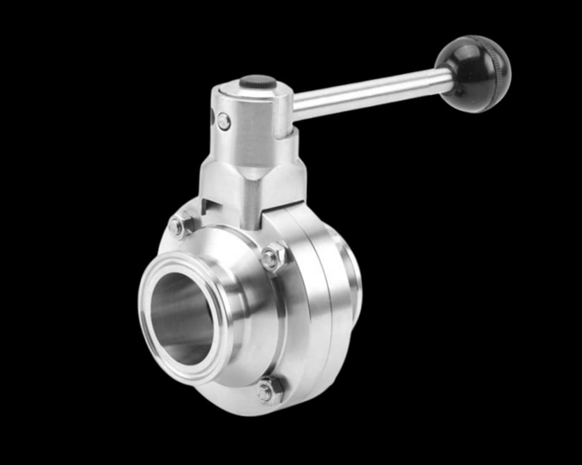 Hygienisk dreiespjeldventil – Tri-Clamp