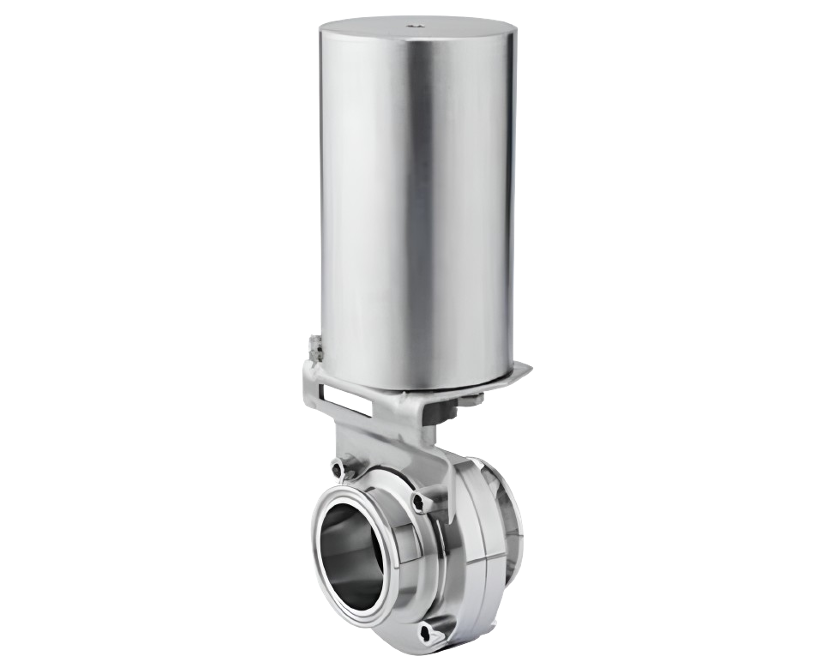 Hygienisk dreiespjeldventil – pneumatisk – Tri-Clamp